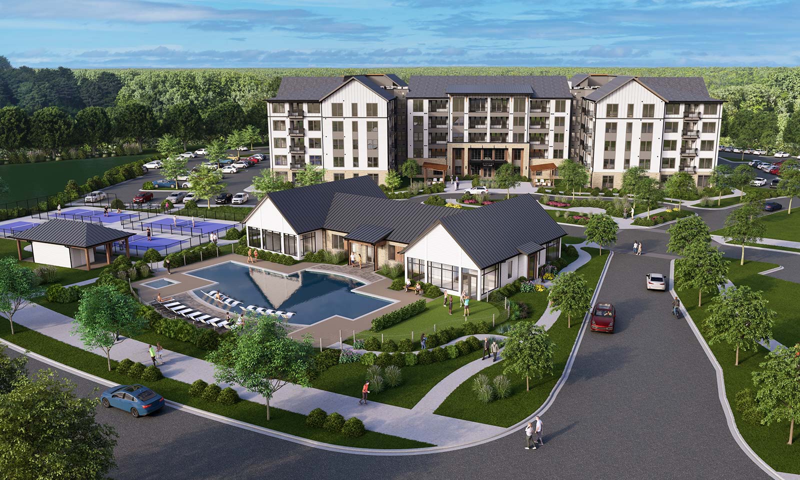 The Wellness Center brings together lap pools, saunas, pickleball courts, well-equipped fitness studios for active workouts